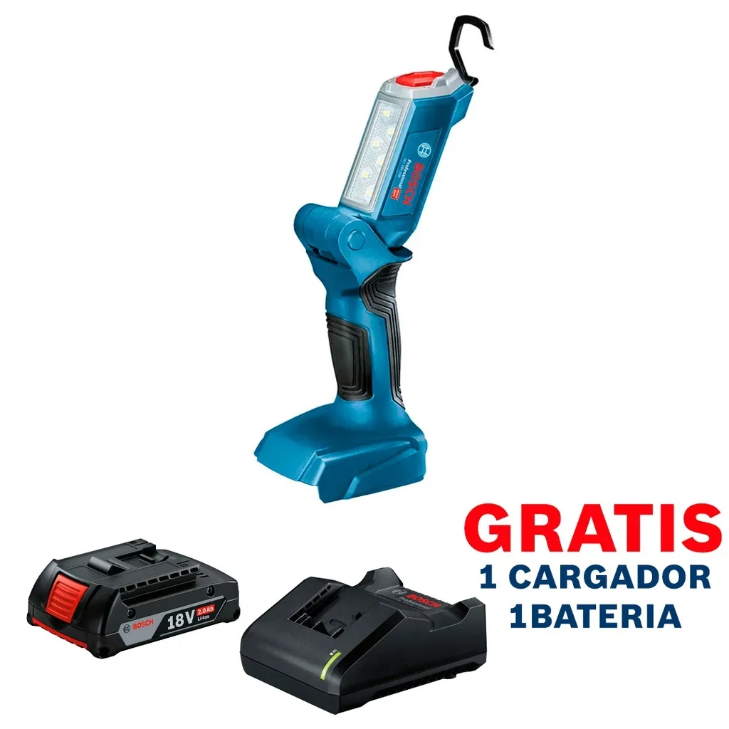 Lámpara BOSCH 18 V GLI 18V-300 / BARETOOL / GRATIS 1 BATERÍA + 1 CARGADOR en Guatemala