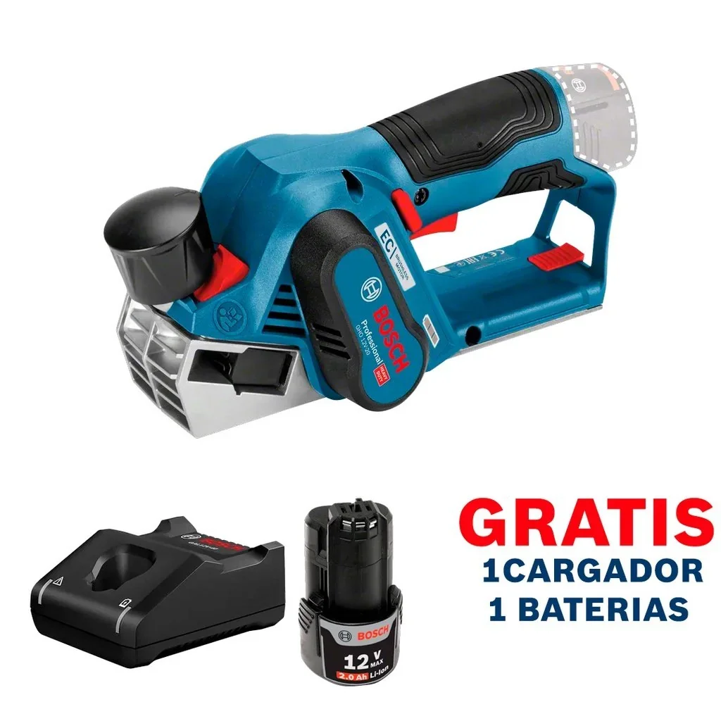 Cepilladora BOSCH 12 V GHO 12V-20 / BARETOOL / GRATIS 1 BATERÍA + 1 CARGADOR en Guatemala