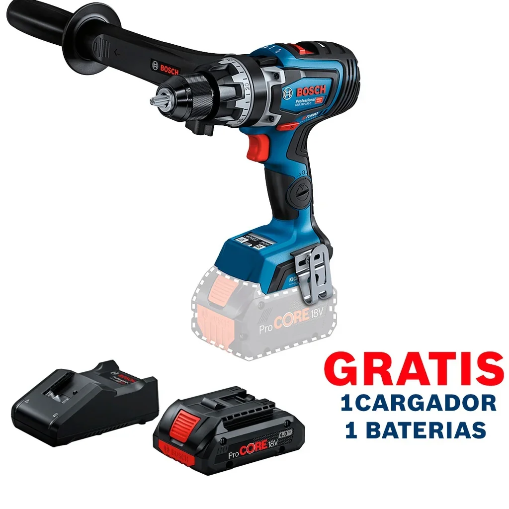 Taladro percutor inalámbrico BOSCH 18 V GSB 18V-150 C BITURBO / BARETOOL / GRATIS 1 BATERÍA + 1 CARGADOR en Guatemala