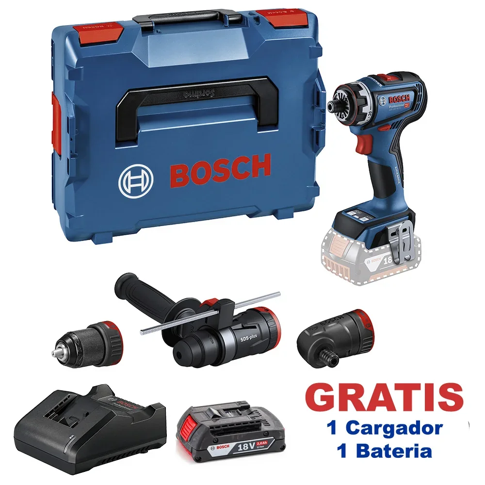 Taladro atornillador inalámbrico BOSCH 18 V GSR 18V-90 FC / BARETOOL / GRATIS 1 BATERÍA + 1 CARGADOR en Guatemala