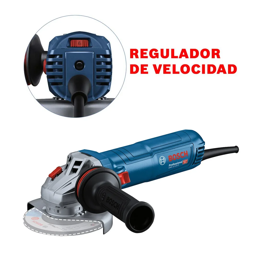 Amoladora Bosch GWS 12-125 S eje 5/8”
