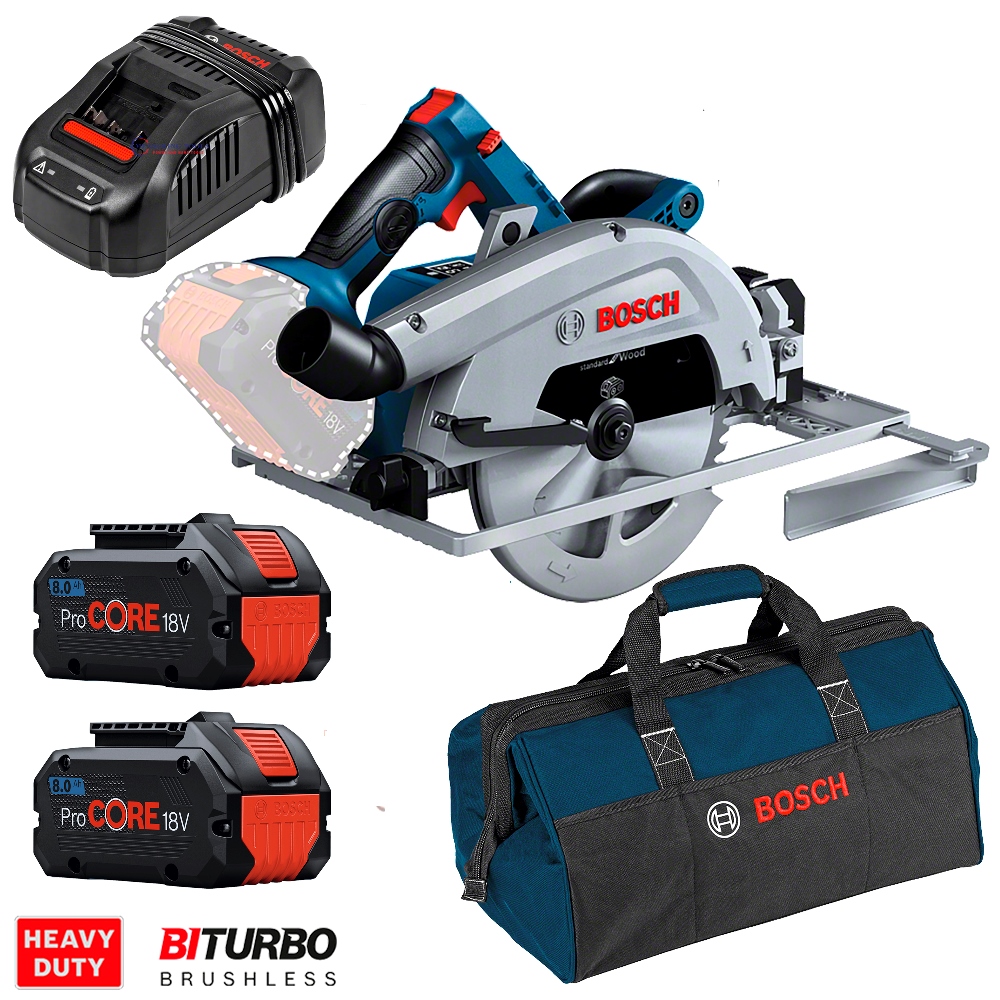 GKS 18V-68 GC BOSCH - Construherramientas Guatemala Combo sierra circular BOSCH 18 V 7 1/4" GKS 18V-68 GC BITURBO en Guatemala