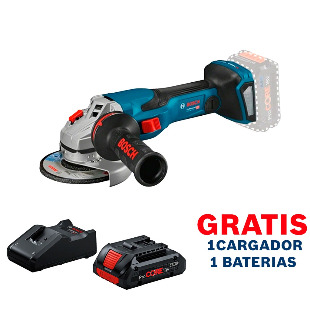 GWS 18V-15 C BOSCH - Construherramientas Guatemala Amoladora BOSCH 18 V 5" GWS 18V-15 C BITURBO / BARETOOL / GRATIS 1 BATERÍA + 1 CARGADOR en Guatemala