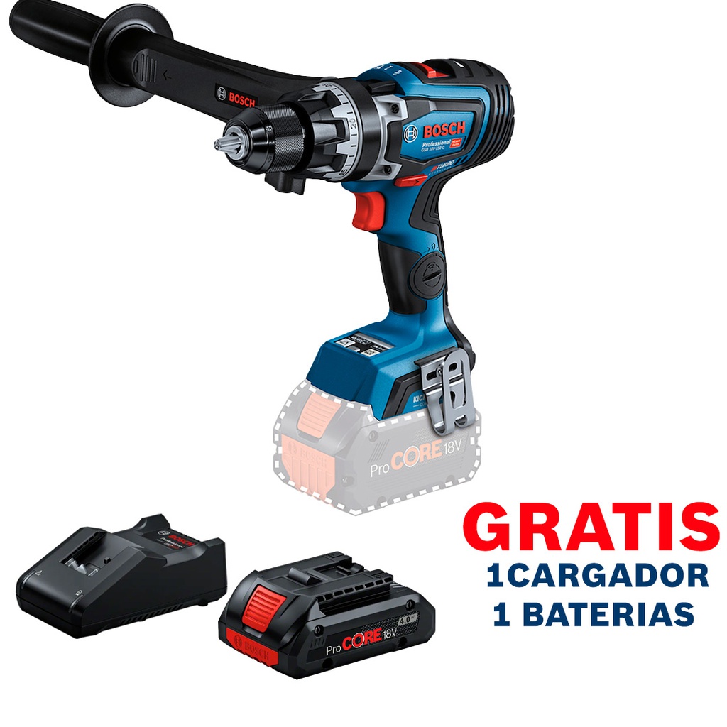 GSB 18V-150 C BOSCH - Construherramientas Guatemala Taladro percutor inalámbrico BOSCH 18 V GSB 18V-150 C BITURBO / BARETOOL / GRATIS 1 BATERÍA + 1 CARGADOR en Guatemala
