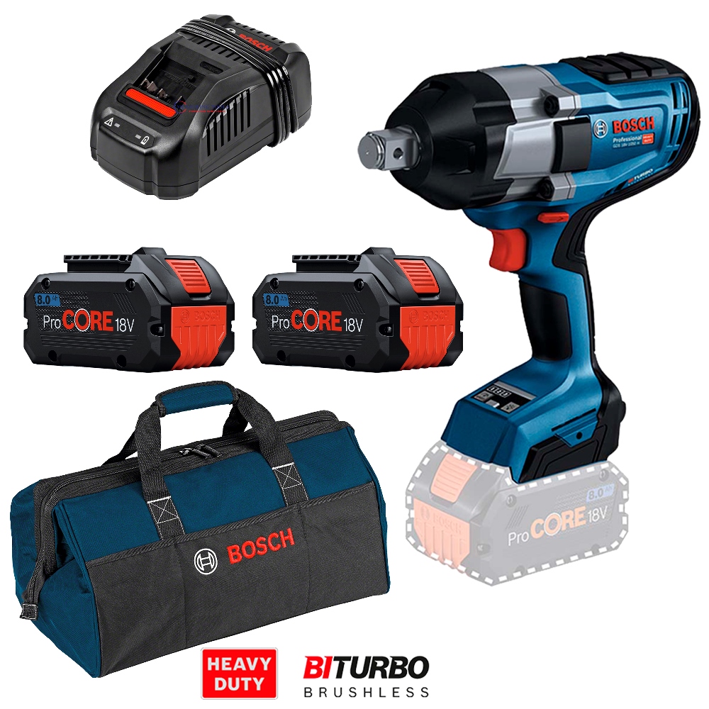 GDS 18V-1050 H BOSCH - Construherramientas Guatemala Combo llave de impacto BOSCH 18 V 3/4" GDS 18V-1050 H 1,050 Nm BITURBO en Guatemala