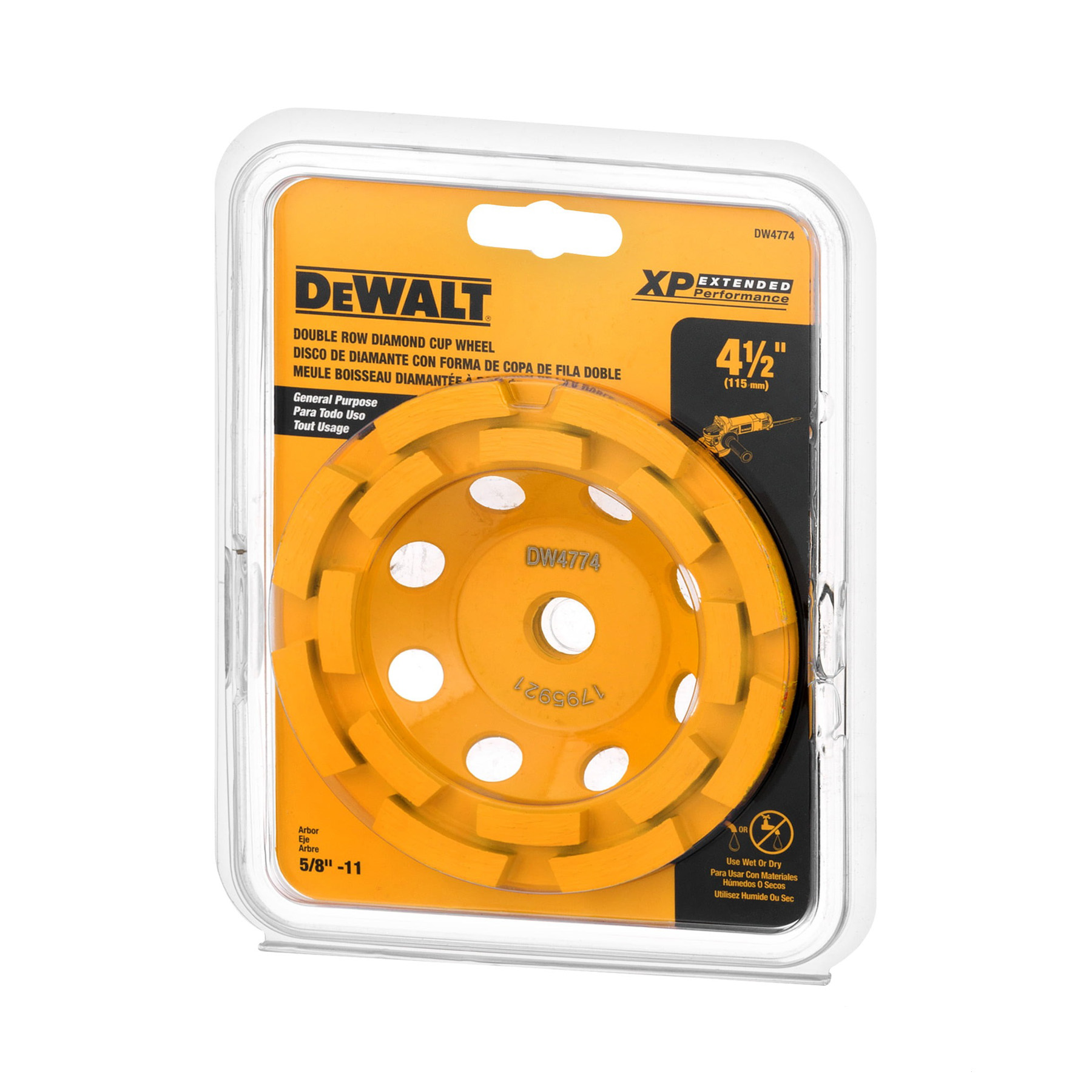COPAS DIAMANTADAS 4" 4 1/2" DEWALT