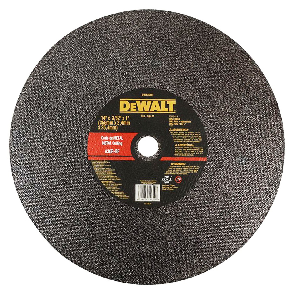DISCO ABRASIVO 14" DEWALT