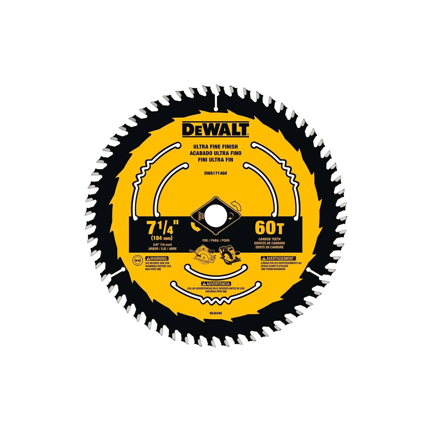DISCO SIERRA 7 1/4" DEWALT