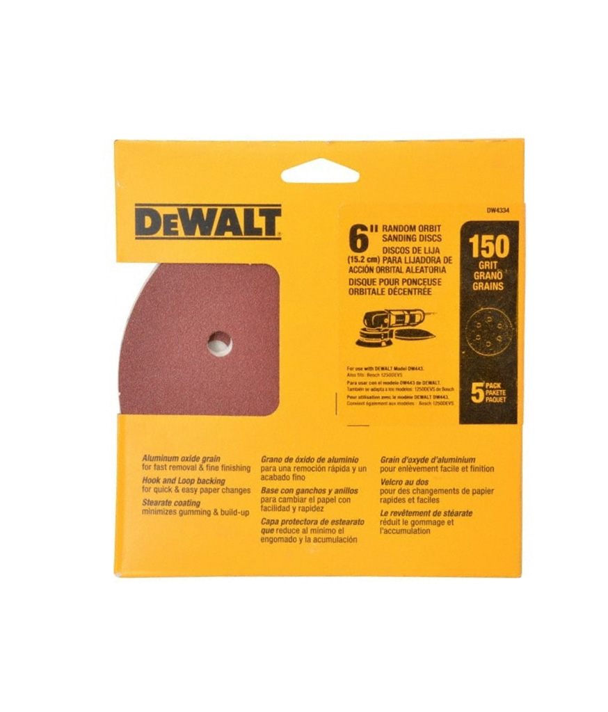 LIJA GEX 6" DEWALT