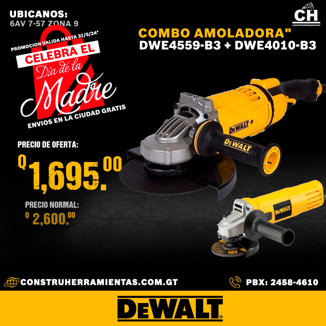 COMBO DWE4559-B3+DWE4010-B3 DEWALT GUATEMALA