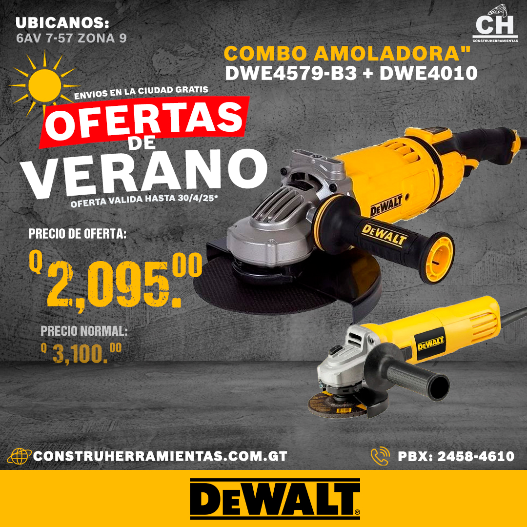 COMBO DWE4579-B3+DWE4010-B3 DEWALT GUATEMALA