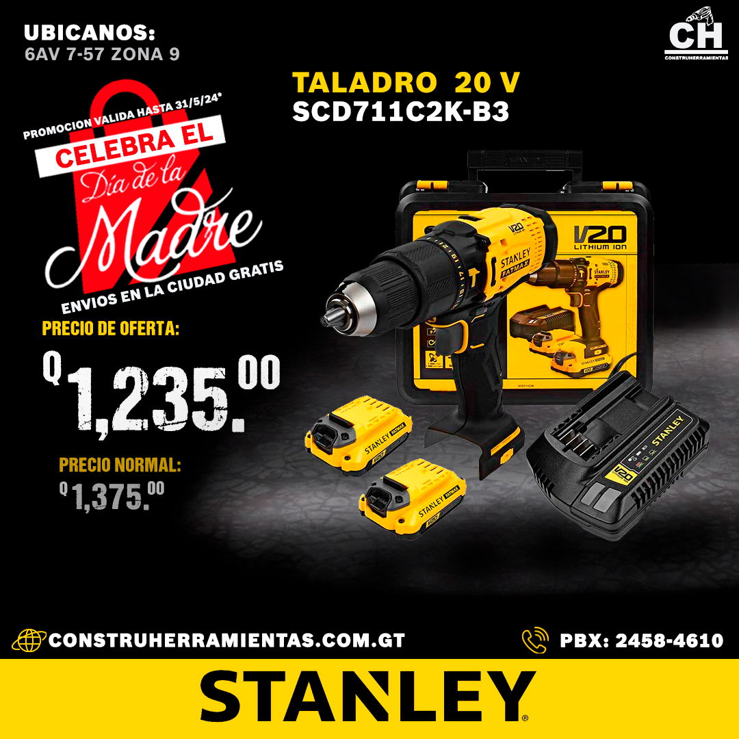 Taladro Percutor 20V SCD711C2K Guatemala