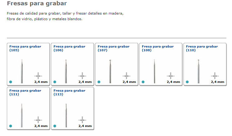 Fresas para Grabar Dremel